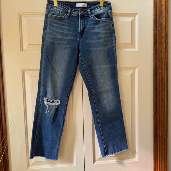 Vervet Mid Rise Carlene Straight Raw Hem Women’s size 28 - Picture 3 of 13